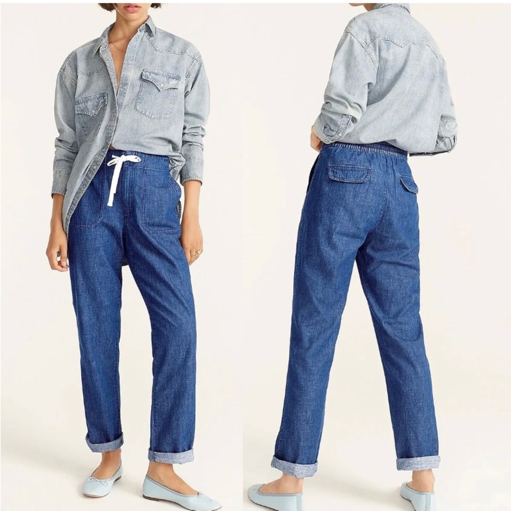 J Crew Camp Drawstring Pants, Size Small